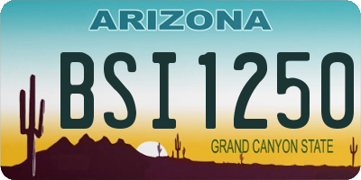 AZ license plate BSI1250