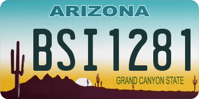AZ license plate BSI1281