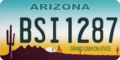 AZ license plate BSI1287