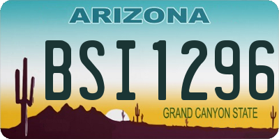 AZ license plate BSI1296