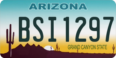 AZ license plate BSI1297