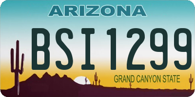 AZ license plate BSI1299