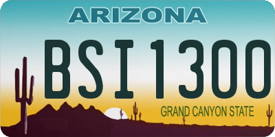 AZ license plate BSI1300