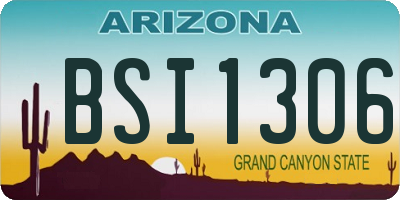 AZ license plate BSI1306
