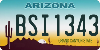 AZ license plate BSI1343