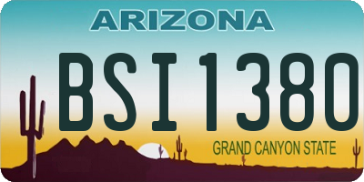 AZ license plate BSI1380