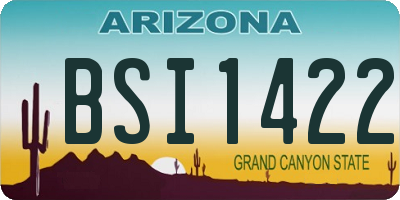 AZ license plate BSI1422