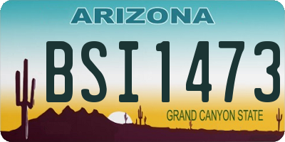 AZ license plate BSI1473