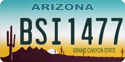AZ license plate BSI1477