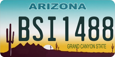 AZ license plate BSI1488