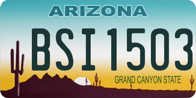 AZ license plate BSI1503