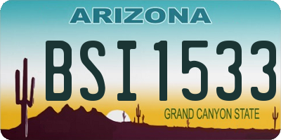 AZ license plate BSI1533