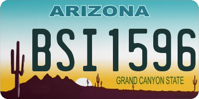 AZ license plate BSI1596