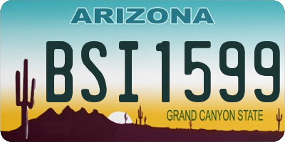 AZ license plate BSI1599