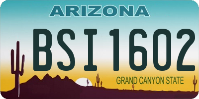 AZ license plate BSI1602