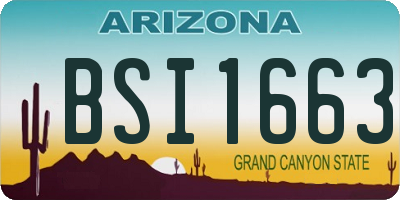 AZ license plate BSI1663