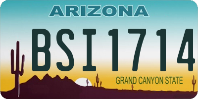AZ license plate BSI1714