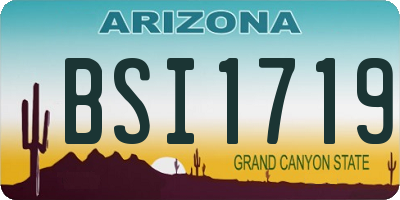 AZ license plate BSI1719
