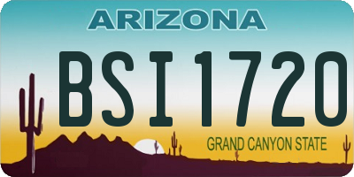 AZ license plate BSI1720