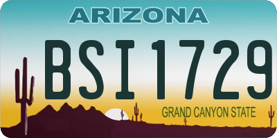 AZ license plate BSI1729