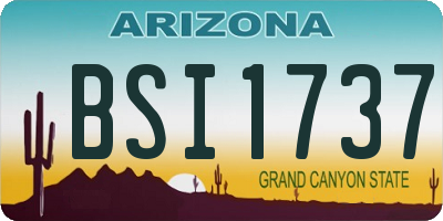 AZ license plate BSI1737