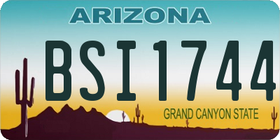 AZ license plate BSI1744