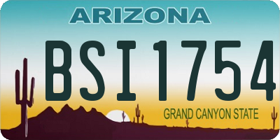 AZ license plate BSI1754