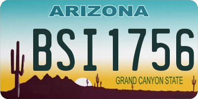AZ license plate BSI1756
