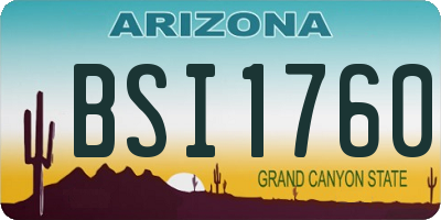 AZ license plate BSI1760