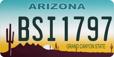 AZ license plate BSI1797