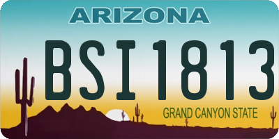 AZ license plate BSI1813