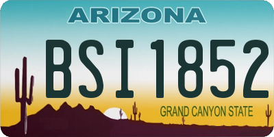 AZ license plate BSI1852