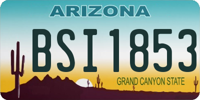 AZ license plate BSI1853