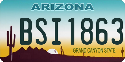 AZ license plate BSI1863