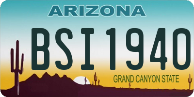 AZ license plate BSI1940