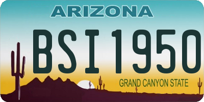 AZ license plate BSI1950