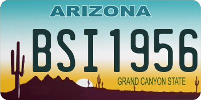 AZ license plate BSI1956