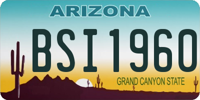 AZ license plate BSI1960