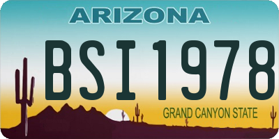 AZ license plate BSI1978