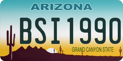AZ license plate BSI1990