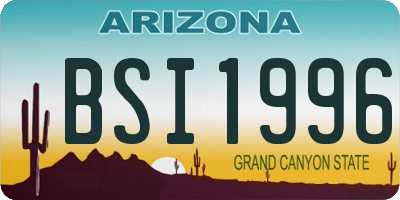 AZ license plate BSI1996