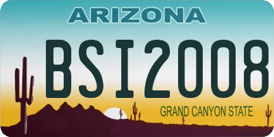 AZ license plate BSI2008