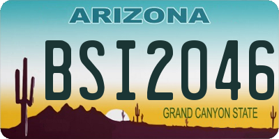 AZ license plate BSI2046