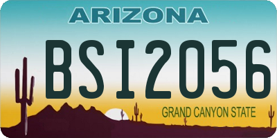 AZ license plate BSI2056