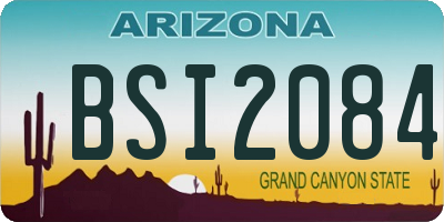 AZ license plate BSI2084