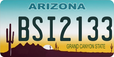 AZ license plate BSI2133
