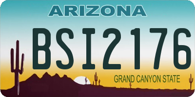 AZ license plate BSI2176