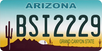 AZ license plate BSI2229
