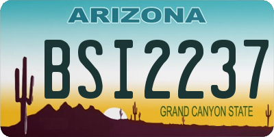 AZ license plate BSI2237
