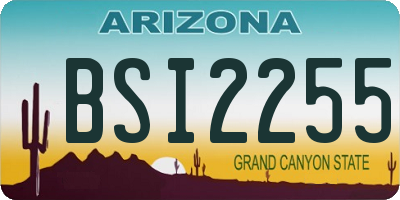AZ license plate BSI2255